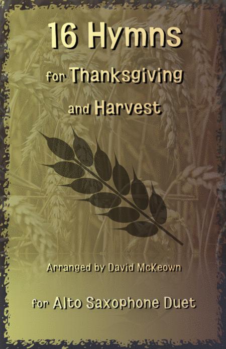 16 Favourite Hymns For Thanksgiving And Harvest For Alto Saxophone Duet Sheet Music