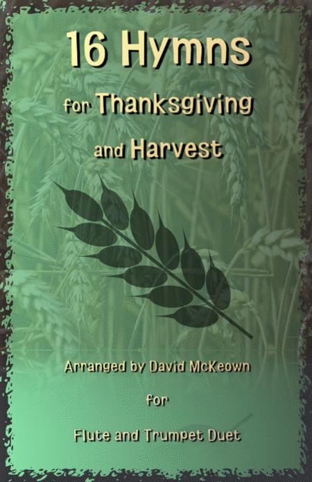 16 Favourite Hymns For Thanksgiving And Harvest For Flute And Trumpet Duet Sheet Music