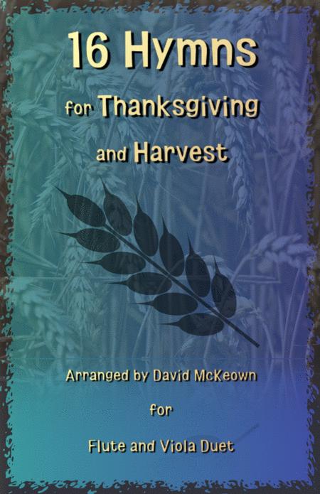 16 Favourite Hymns For Thanksgiving And Harvest For Flute And Viola Duet Sheet Music