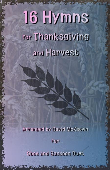 16 Favourite Hymns For Thanksgiving And Harvest For Oboe And Bassoon Duet Sheet Music