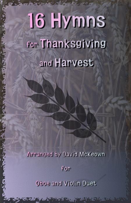 16 Favourite Hymns For Thanksgiving And Harvest For Oboe And Violin Duet Sheet Music