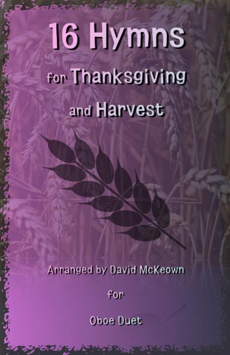 Free Sheet Music 16 Favourite Hymns For Thanksgiving And Harvest For Oboe Duet