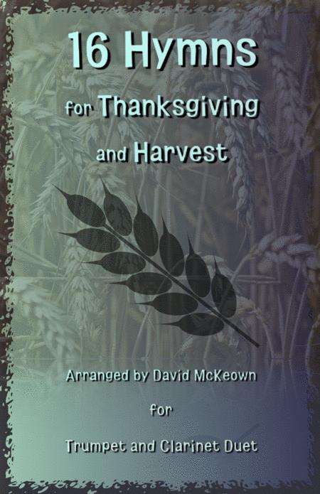 16 Favourite Hymns For Thanksgiving And Harvest For Trumpet And Clarinet Duet Sheet Music