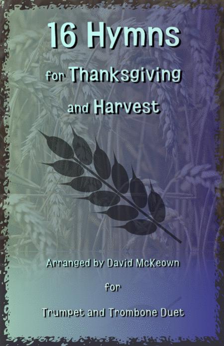 16 Favourite Hymns For Thanksgiving And Harvest For Trumpet And Trombone Duet Sheet Music