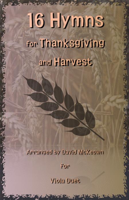 16 Favourite Hymns For Thanksgiving And Harvest For Viola Duet Sheet Music