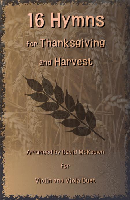 16 Favourite Hymns For Thanksgiving And Harvest For Violin And Viola Duet Sheet Music