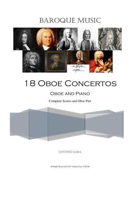 Free Sheet Music 18 Oboe Concertos Various Composers For Oboe And Piano Scores And Oboe Part