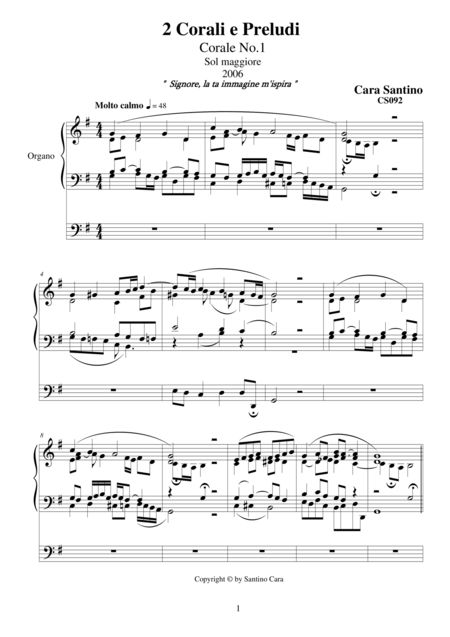 Free Sheet Music 2 Chorales And Preludes For Organ Cs092