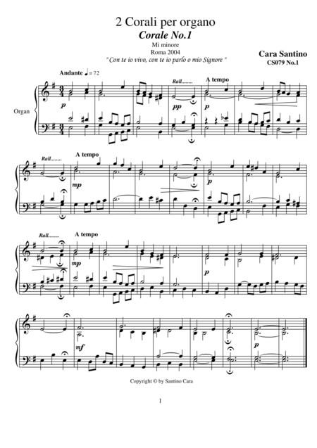Free Sheet Music 2 Chorales For Organ Cs079