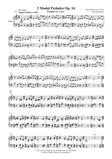 Free Sheet Music 2 Modal Preludes Op 14 2013