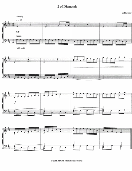 Free Sheet Music 2 Of Diamonds