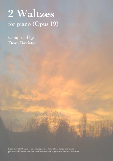 Free Sheet Music 2 Waltzes For Piano Opus 19