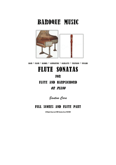 20 Flute Sonatas For Flute And Harpsichord Or Piano Scores And Part Sheet Music