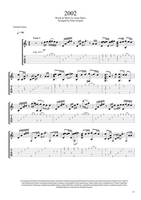 2002 Fingerstyle Guitar Sheet Music