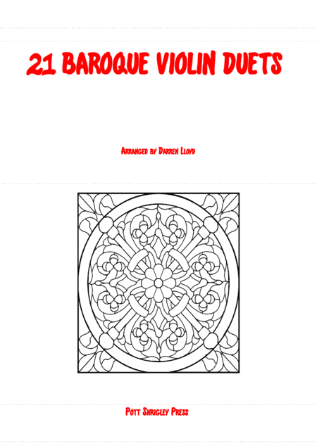 Free Sheet Music 21 Baroque Duets For 2 Violins