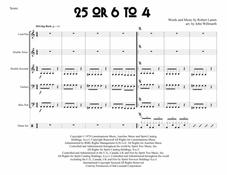 25 Or 6 To 4 For Steel Band Sheet Music