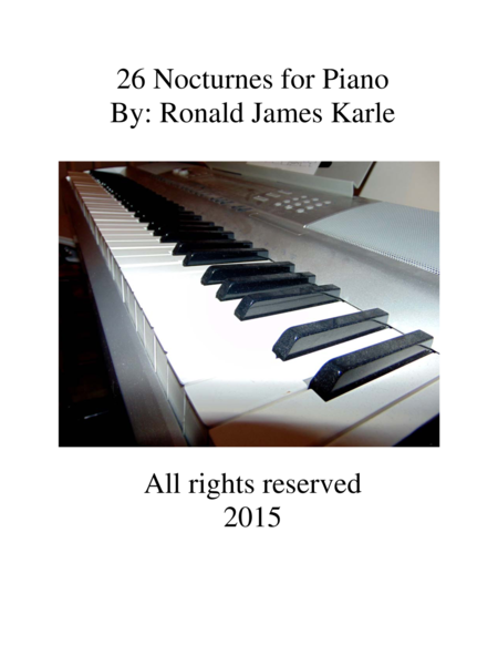 Free Sheet Music 26 Piano Nocturnes By Ronald James Karle