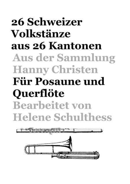 26 Swiss Folk Dances For Flute Trombone And Accompaniment Ad Lib Sheet Music