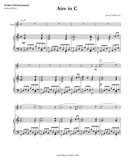 Free Sheet Music 3 Aires For Flute And Piano