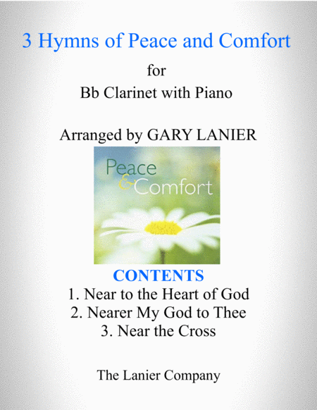 3 Hymns Of Peace And Comfort For Bb Clarinet With Piano Instrument Part Included Sheet Music