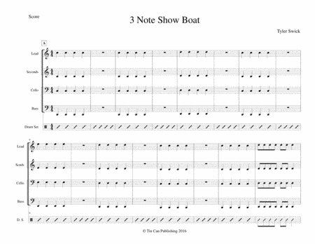 Free Sheet Music 3 Note Showboat For Steel Band