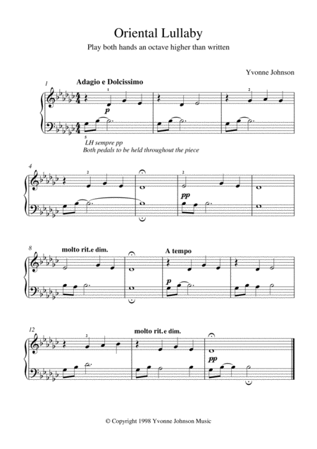 Free Sheet Music 3 Oriental Piano Pieces Level 3