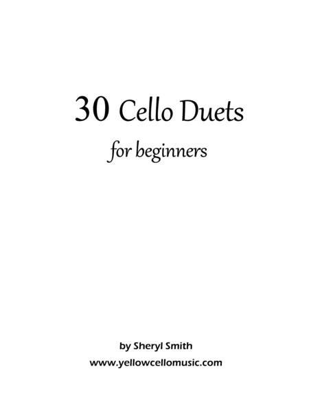 30 Cello Duets For Beginners Sheet Music