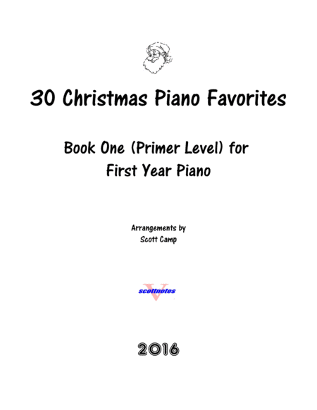 Free Sheet Music 30 Christmas Piano Favorites For First Year Piano