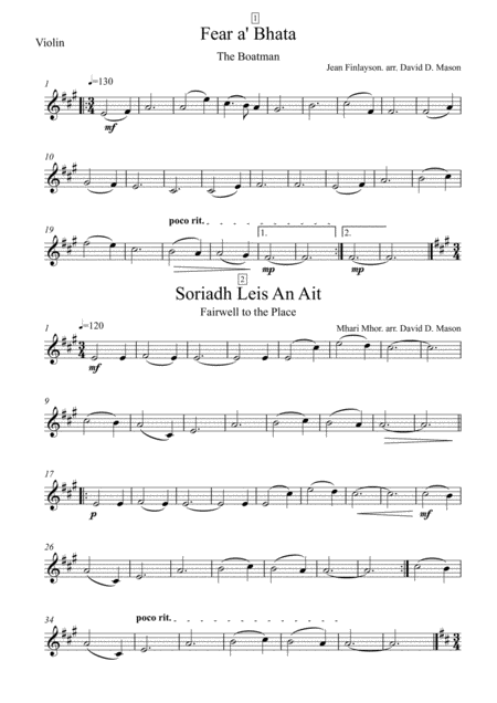 5 Scottish Gaelic Airs For Violin And Piano Sheet Music