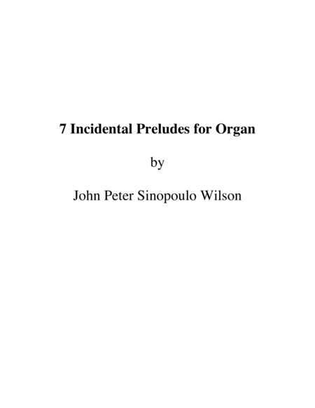 Free Sheet Music 7 Preludes For Organ