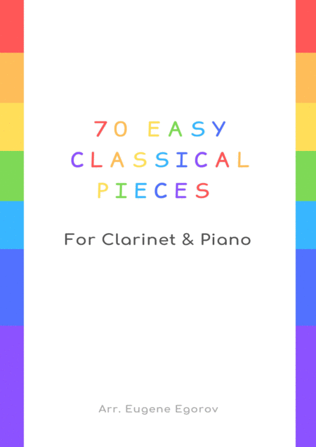 Free Sheet Music 70 Easy Classical Pieces For Clarinet Piano