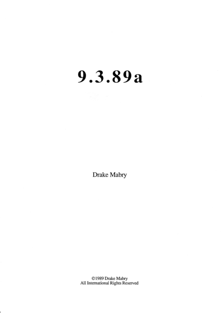 9 3 89a Solo For Piano Sheet Music