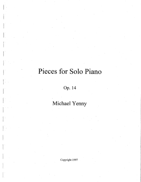 Free Sheet Music 9 Pieces For Piano Op 14