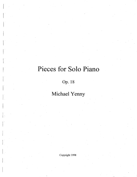 Free Sheet Music 9 Pieces For Piano Op 18