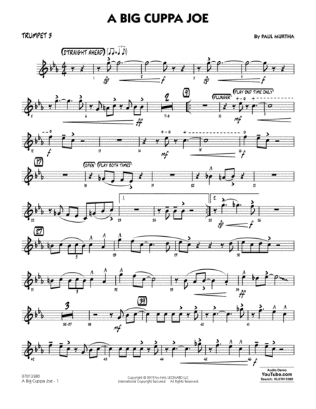 A Big Cuppa Joe Trumpet 3 Sheet Music