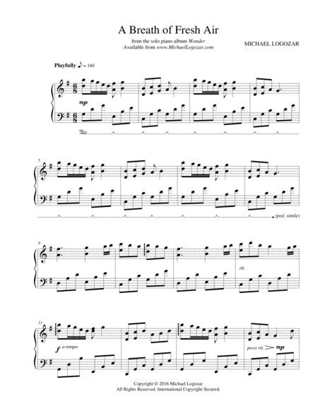 A Breath Of Fresh Air Sheet Music