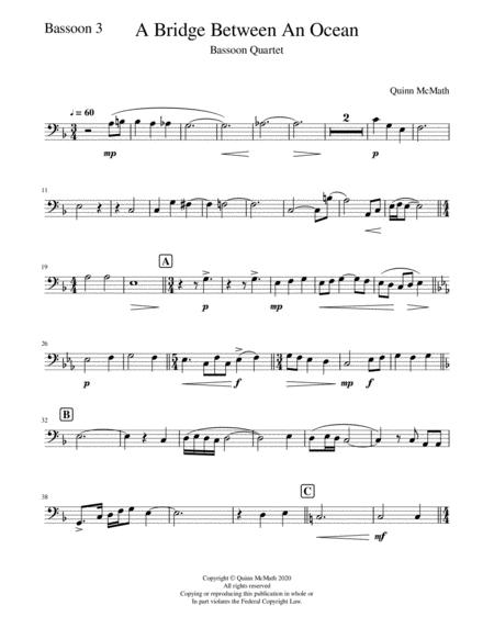 Free Sheet Music A Bridge Between An Ocean Bassoon 3