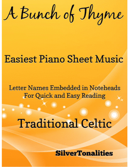 A Bunch Of Thyme Easiest Piano Sheet Music Sheet Music