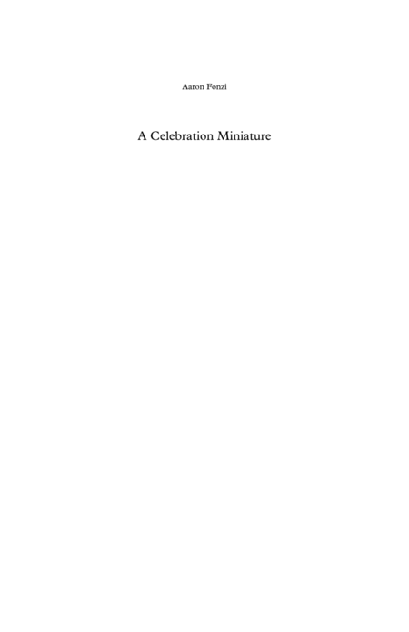 Free Sheet Music A Celebration Miniature Grade 2 5