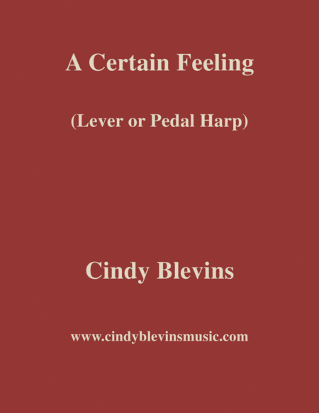 Free Sheet Music A Certain Feeling An Original Solo For Lever Or Pedal Harp From My Harp Book Hourglass