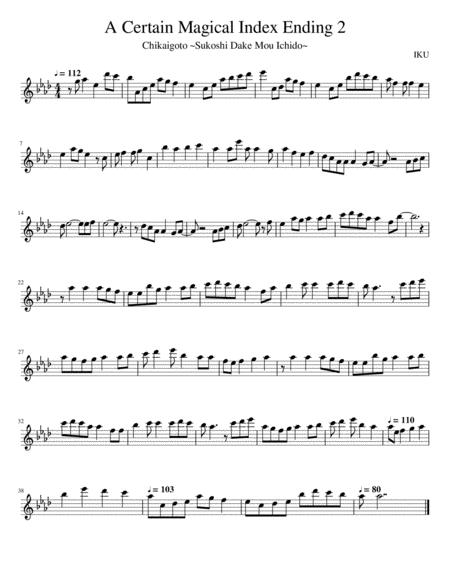 A Certain Magical Index Ending 2 Sheet Music