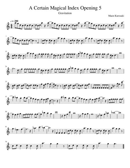 Free Sheet Music A Certain Magical Index Opening 5