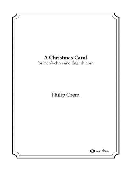 A Christmas Carol Sheet Music