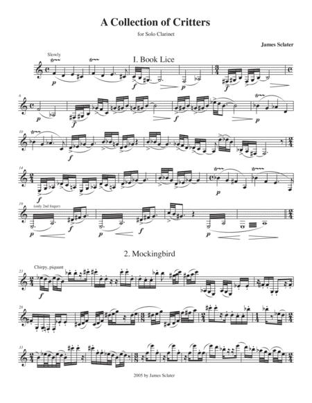 Free Sheet Music A Collection Of Critters