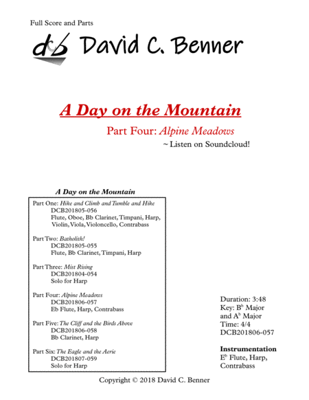 A Day On The Mountain Part 4 Alpine Meadows Sheet Music