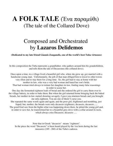 Free Sheet Music A Folk Tale For Tuba Orchestra