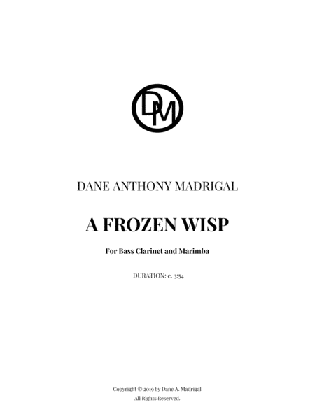 Free Sheet Music A Frozen Wisp