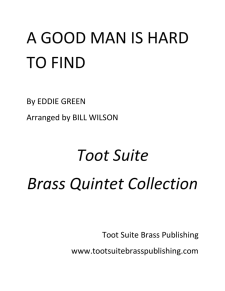 A Good Man Is Hard To Find Sheet Music