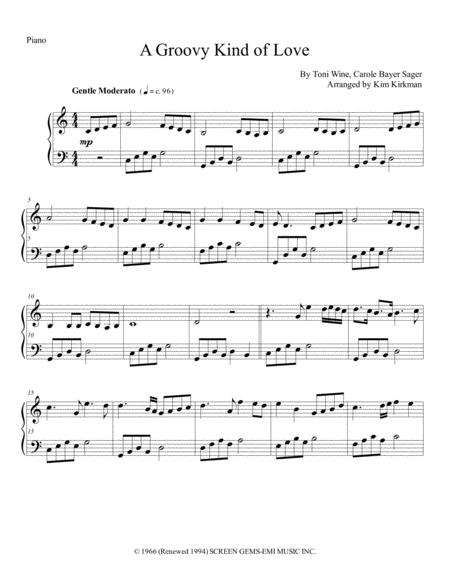 A Groovy Kind Of Love For Solo Piano No Black Notes Needed Sheet Music