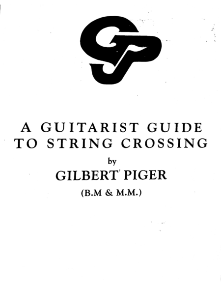 Free Sheet Music A Guitarist Guide To String Crossings